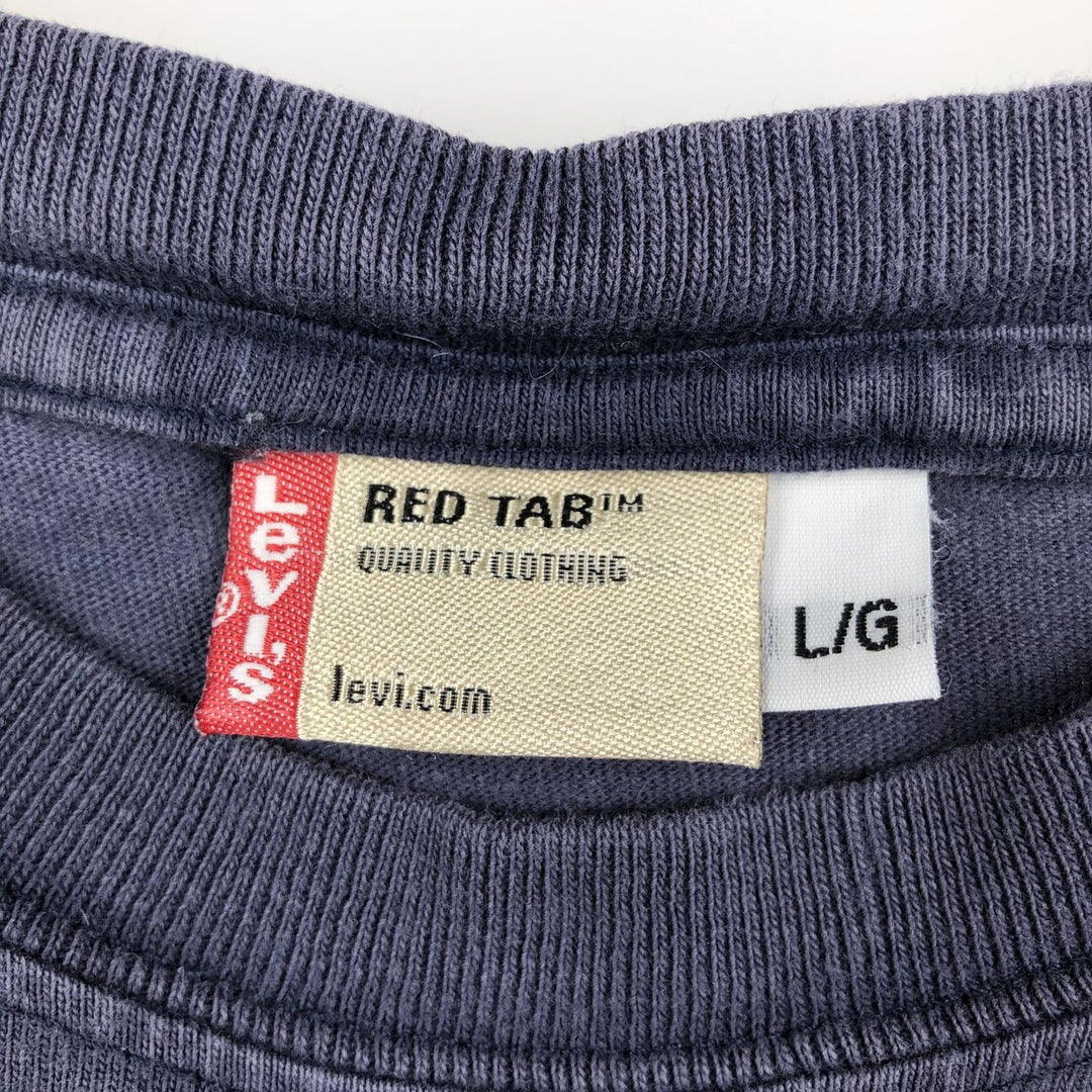 Levi's RED TAB Long Sleeve T-Shirt, Men's Size L cotton navy blue type Vintage Second Hand