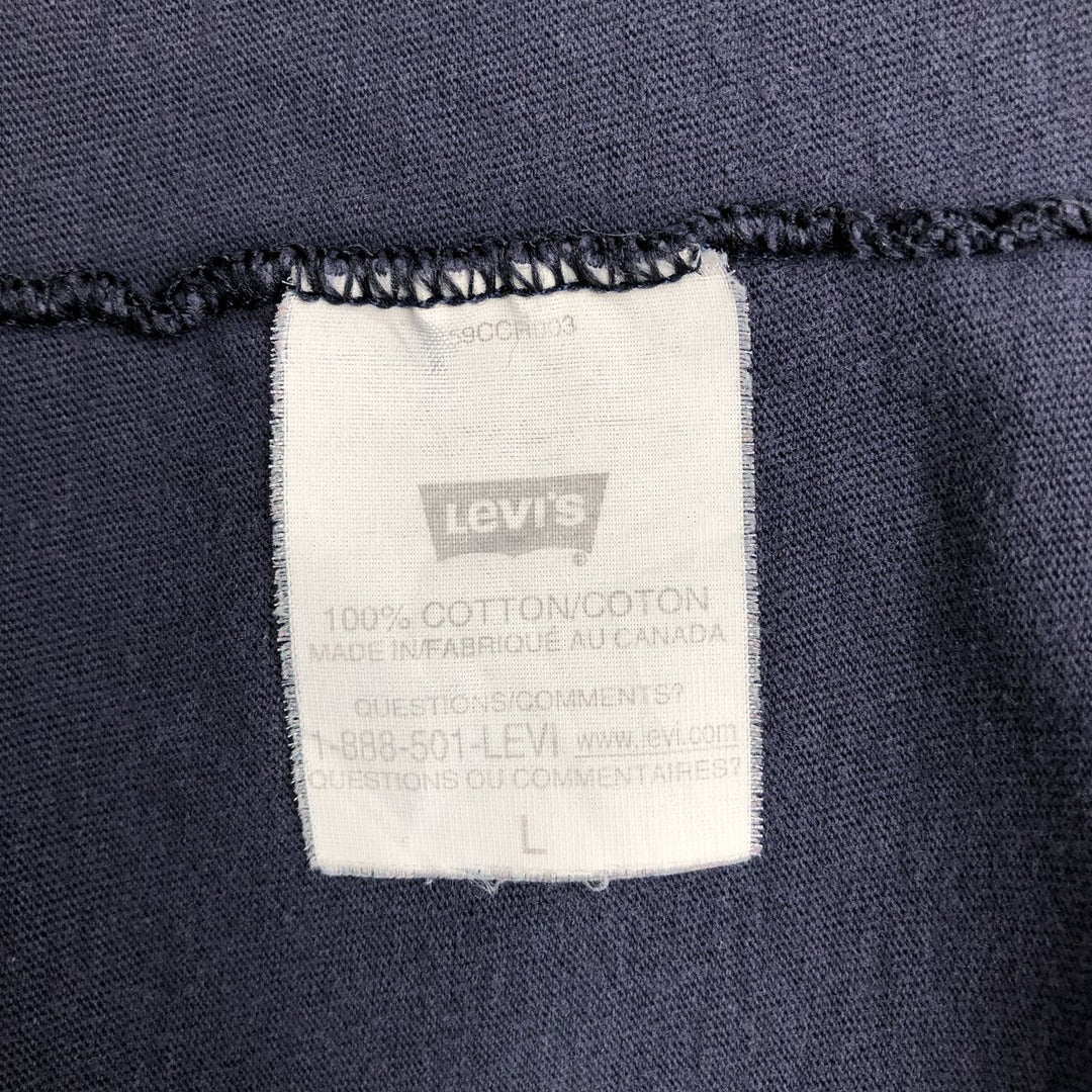 Levi's RED TAB Long Sleeve T-Shirt, Men's Size L cotton navy blue type Vintage Second Hand