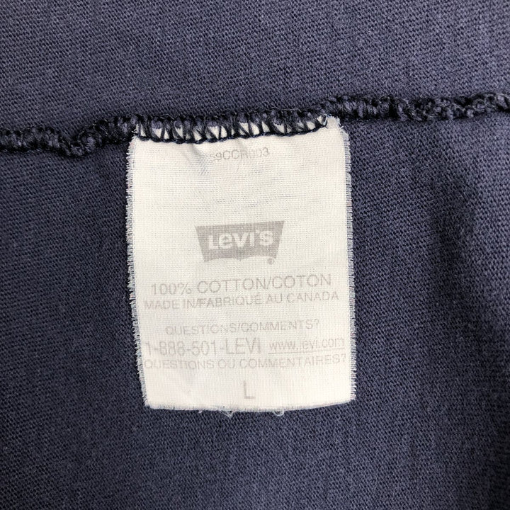 Levi's RED TAB Long Sleeve T-Shirt, Men's Size L cotton navy blue type Vintage Second Hand