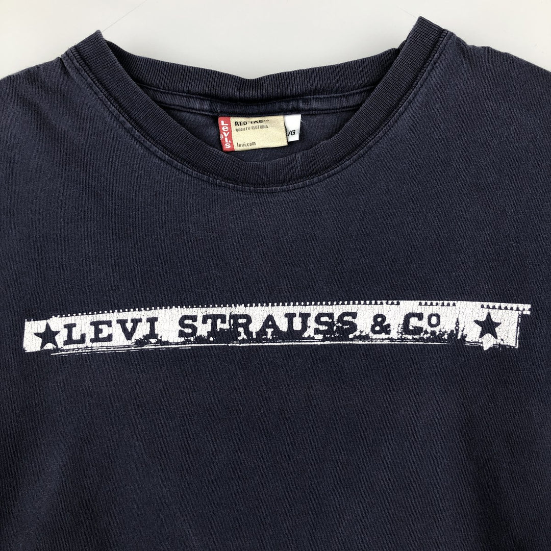 Levi's RED TAB Long Sleeve T-Shirt, Men's Size L cotton navy blue type Vintage Second Hand