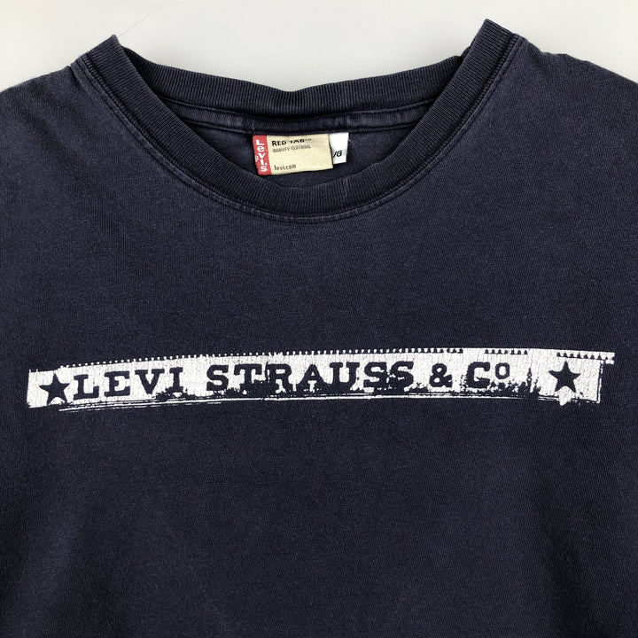Levi's RED TAB Long Sleeve T-Shirt, Men's Size L cotton navy blue type Vintage Second Hand