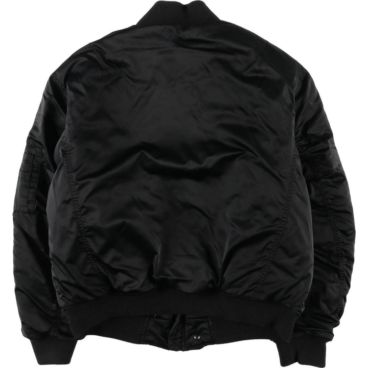 2000s~ Calvin Klein Jeans MA-1 style padded puffer jacket, men's size L Nylon black type Vintage Second Hand