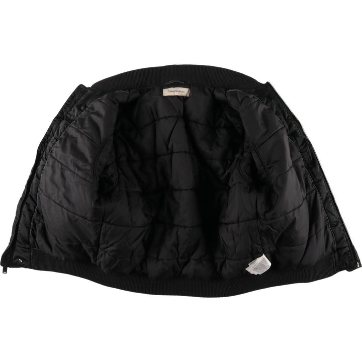 2000s~ Calvin Klein Jeans MA-1 style padded puffer jacket, men's size L Nylon black type Vintage Second Hand