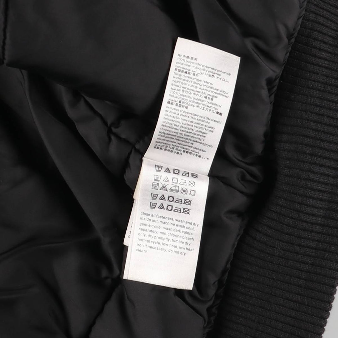 2000s~ Calvin Klein Jeans MA-1 style padded puffer jacket, men's size L Nylon black type Vintage Second Hand