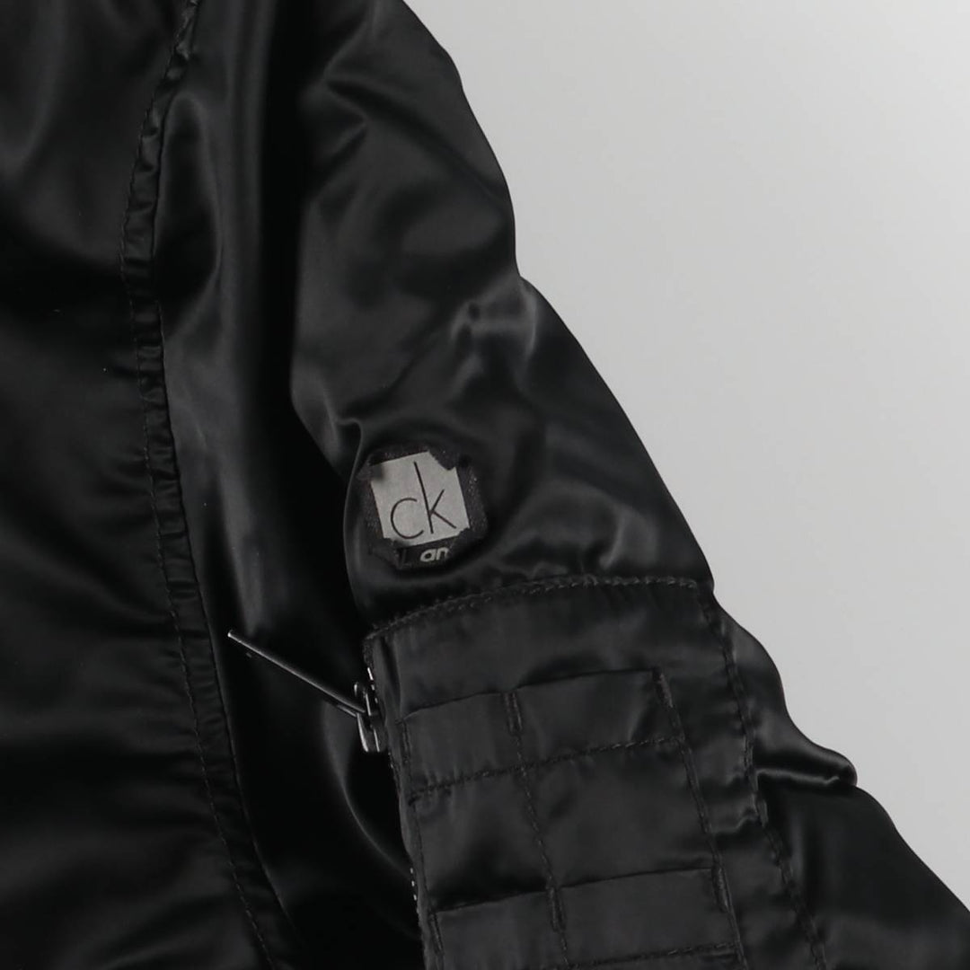 2000s~ Calvin Klein Jeans MA-1 style padded puffer jacket, men's size L Nylon black type Vintage Second Hand