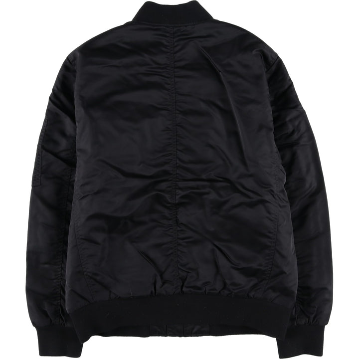 2000s~ Calvin Klein MA-1 style padded puffer jacket, men's size M Nylon black type Vintage Second Hand