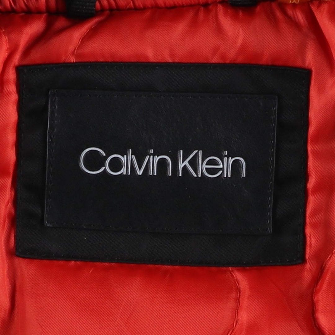 2000s~ Calvin Klein MA-1 style padded puffer jacket, men's size M Nylon black type Vintage Second Hand