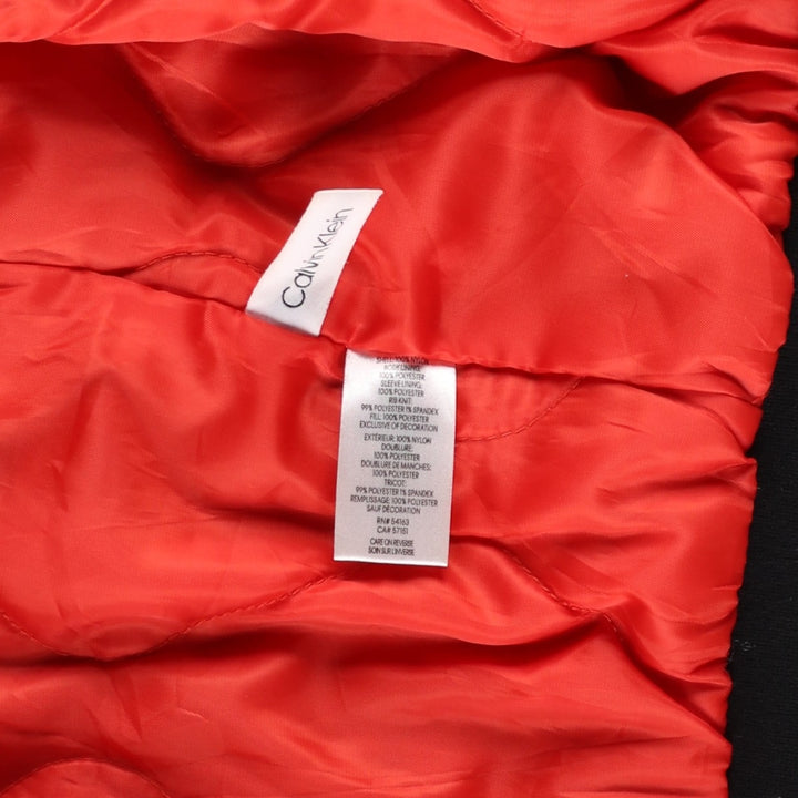 2000s~ Calvin Klein MA-1 style padded puffer jacket, men's size M Nylon black type Vintage Second Hand