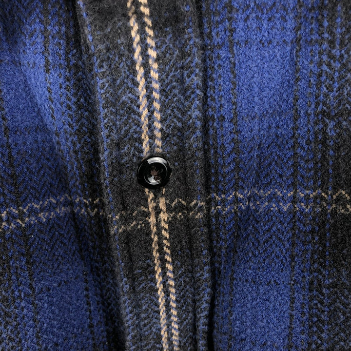 90s~00'S St. John's Bay Long Sleeve Heavy Flannel Check Shirt Men's XL Vintage cotton blue type Vintage Second Hand