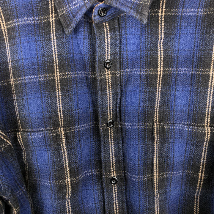 90s~00'S St. John's Bay Long Sleeve Heavy Flannel Check Shirt Men's XL Vintage cotton blue type Vintage Second Hand