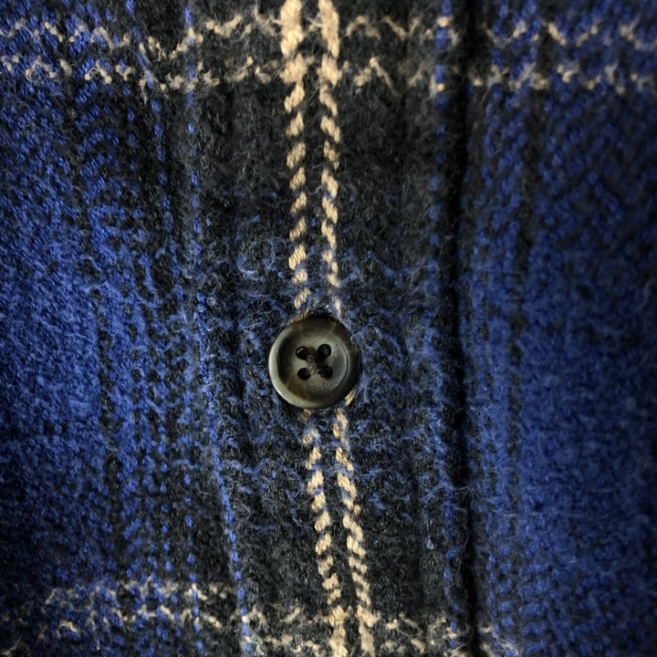 90s~00'S St. John's Bay Long Sleeve Heavy Flannel Check Shirt Men's XL Vintage cotton blue type Vintage Second Hand