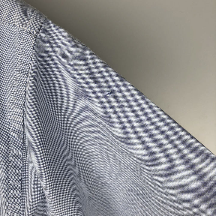 1980s-1990'S Brooks Brothers Est. 1818 Makers and Merchants long-sleeved button-down shirt, Made in USA, Men's size L Supima Cotton Blue type light blue Vintage Second Hand
