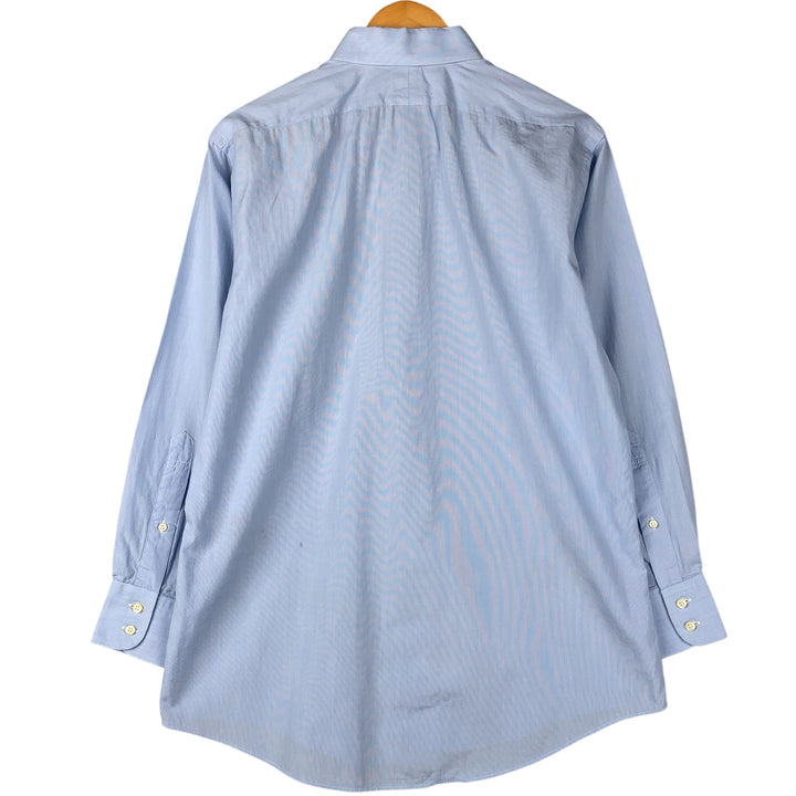 Vintage 1980s-1990'S Brooks Brothers Est. 1818 Slim Fit Long Sleeve Cotton Shirt, Made in USA, Men's Size L cotton Blue type light blue Vintage Second Hand