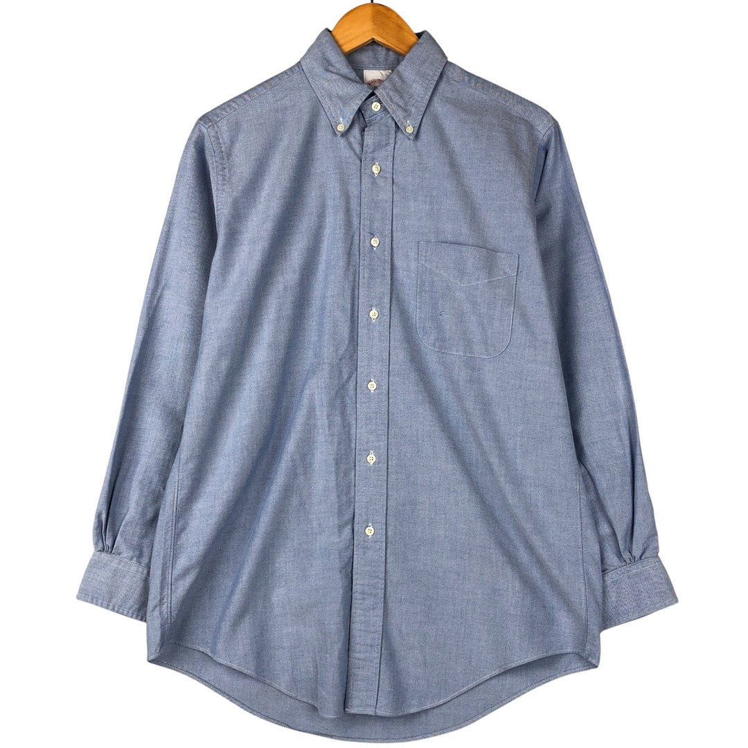 80s-90'S Brooks Brothers Est.1818 Long Sleeve Button Down Shirt Made in USA Men's M Vintage Supima Cotton Blue type light blue Vintage Second Hand