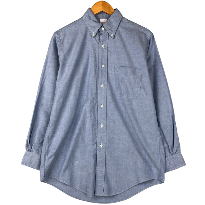 80s-90'S Brooks Brothers Est.1818 Long Sleeve Button Down Shirt Made in USA Men's M Vintage Supima Cotton Blue type light blue Vintage Second Hand