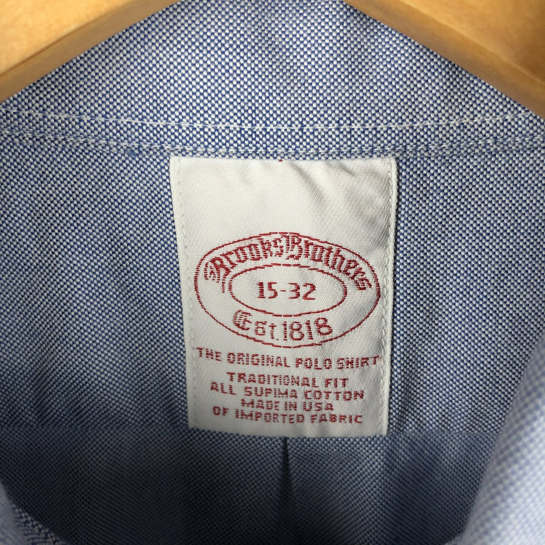 80s-90'S Brooks Brothers Est.1818 Long Sleeve Button Down Shirt Made in USA Men's M Vintage Supima Cotton Blue type light blue Vintage Second Hand
