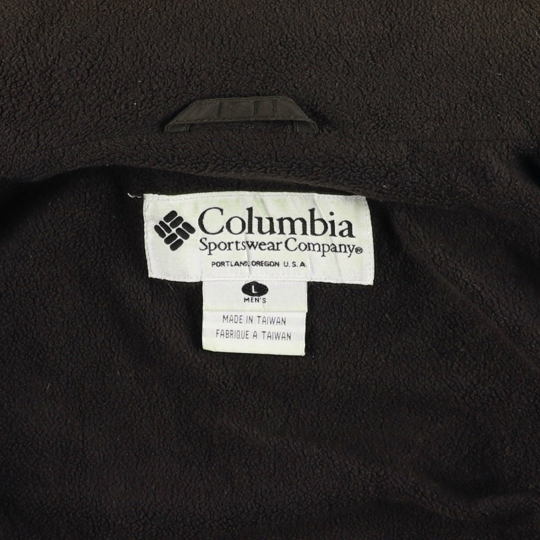 90s-00'S Columbia Men's Padded Puffer Jacket, Size L Nylon black type Vintage Second Hand