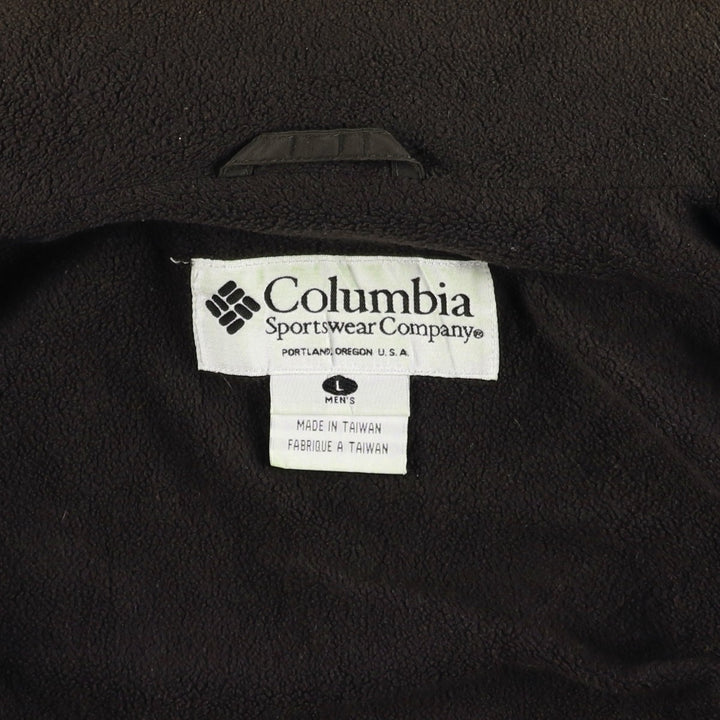 90s-00'S Columbia Men's Padded Puffer Jacket, Size L Nylon black type Vintage Second Hand