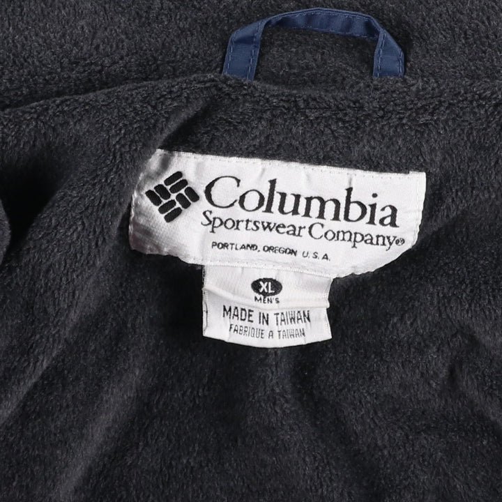 90s-00'S Columbia Men's XL Padded Puffer Jacket Nylon Navy blue Vintage Second Hand