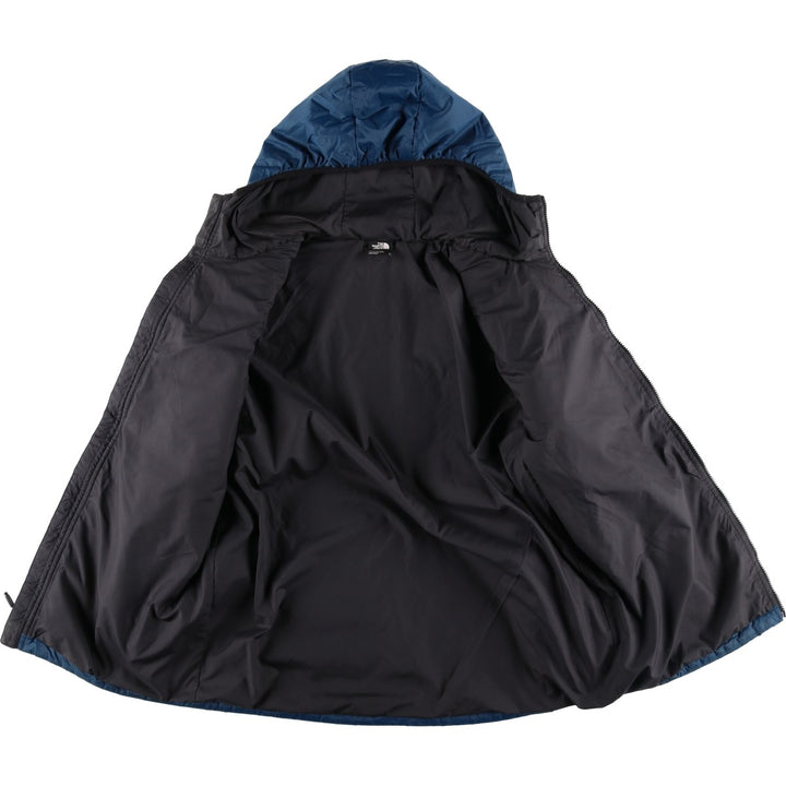 The North Face Check Pattern Padded Mountain Parka, Shell Jacket, Puffer Jacket, Men's Size L Nylon blue type Vintage Second Hand
