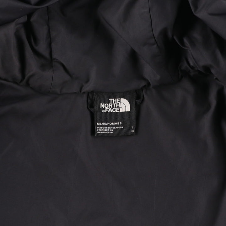 The North Face Check Pattern Padded Mountain Parka, Shell Jacket, Puffer Jacket, Men's Size L Nylon blue type Vintage Second Hand
