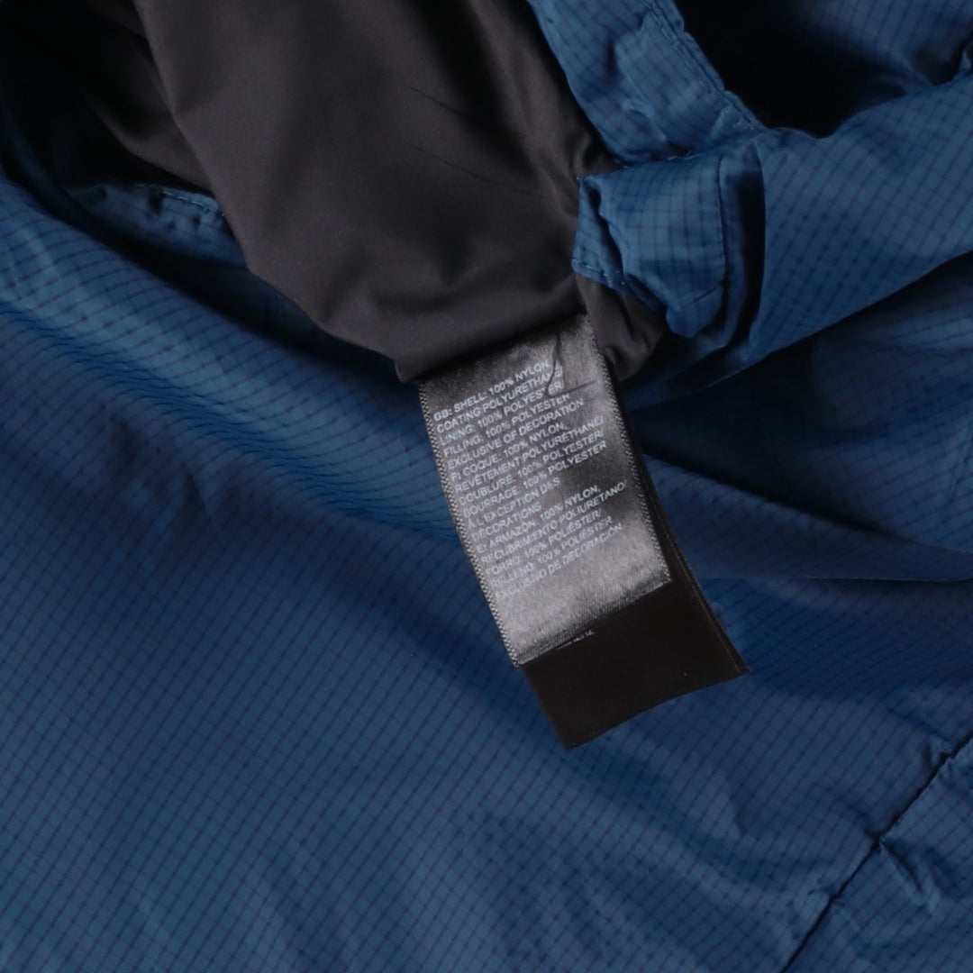 The North Face Check Pattern Padded Mountain Parka, Shell Jacket, Puffer Jacket, Men's Size L Nylon blue type Vintage Second Hand