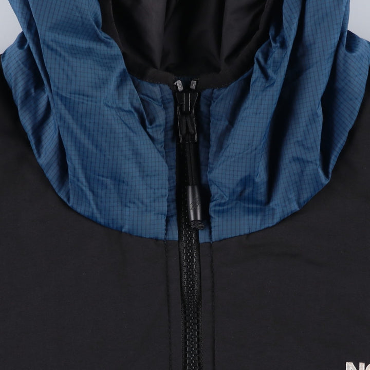 The North Face Check Pattern Padded Mountain Parka, Shell Jacket, Puffer Jacket, Men's Size L Nylon blue type Vintage Second Hand