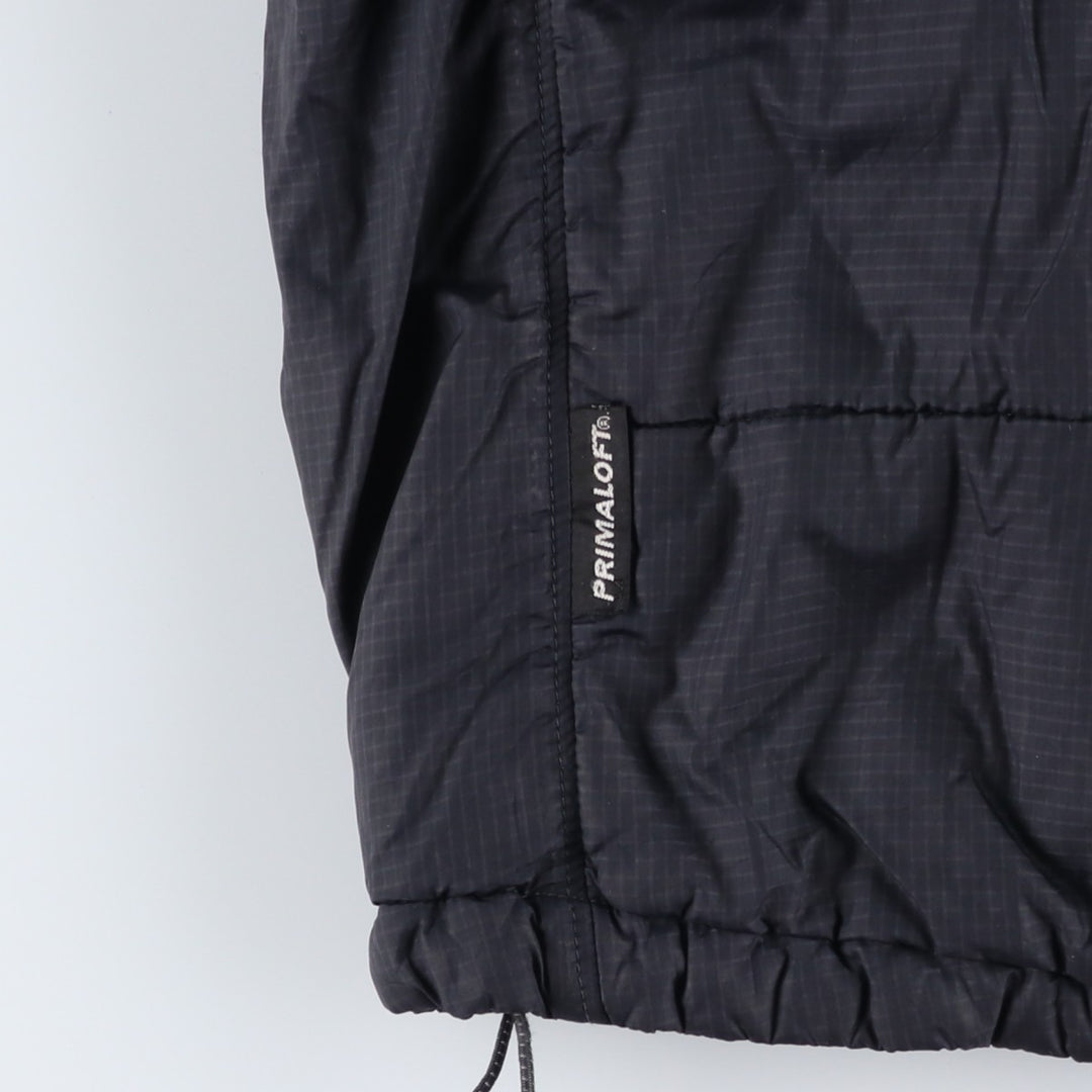 The North Face Primaloft Check Pattern Padded Puffer Jacket, Men's Size XL Nylon black type Vintage Second Hand