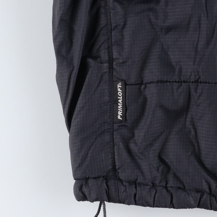 The North Face Primaloft Check Pattern Padded Puffer Jacket, Men's Size XL Nylon black type Vintage Second Hand