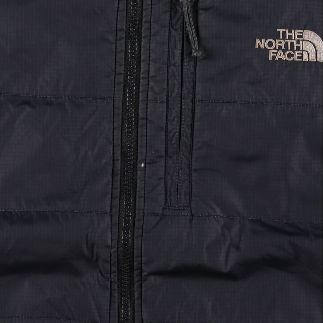 The North Face Primaloft Check Pattern Padded Puffer Jacket, Men's Size XL Nylon black type Vintage Second Hand