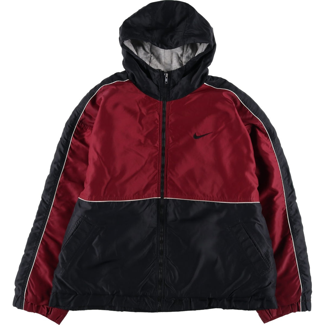 90'S Nike Padded Parka Puffer Jacket Men's XL Vintage Nylon red type Vintage Second Hand
