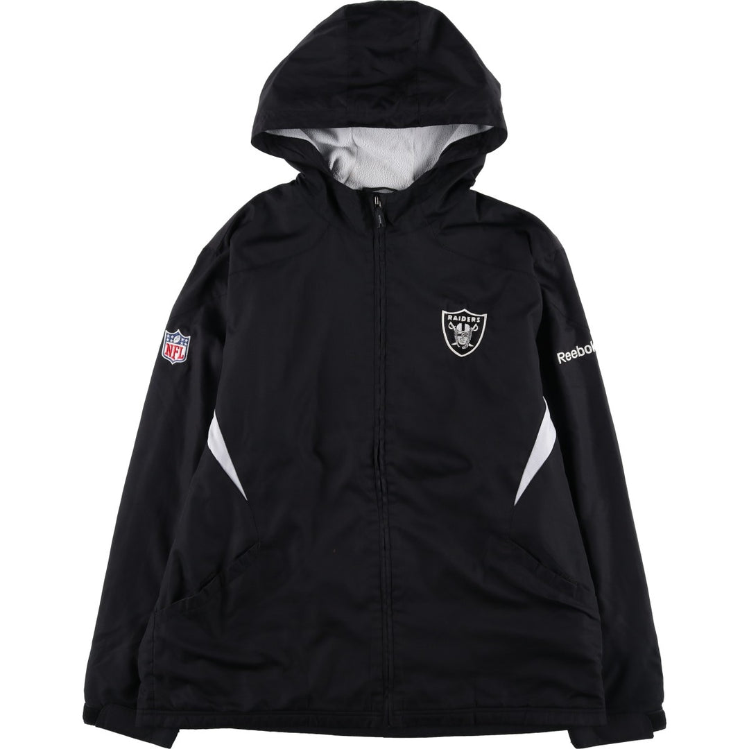 Reebok NFL LAS VEGAS RAIDERS Windbreaker, Men's Size L polyester black type Vintage Second Hand