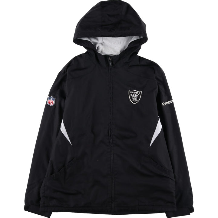 Reebok NFL LAS VEGAS RAIDERS Windbreaker, Men's Size L polyester black type Vintage Second Hand