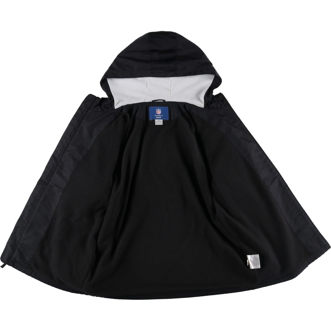 Reebok NFL LAS VEGAS RAIDERS Windbreaker, Men's Size L polyester black type Vintage Second Hand