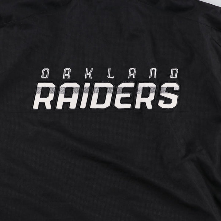 Reebok NFL LAS VEGAS RAIDERS Windbreaker, Men's Size L polyester black type Vintage Second Hand