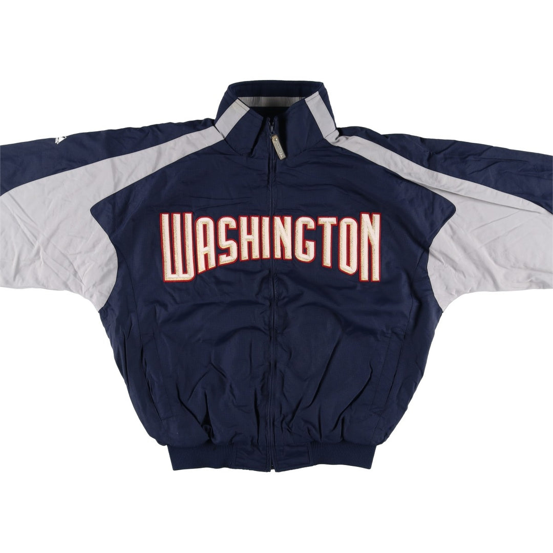 90s-00'S Majestic MLB Washington Nationals Padded Puffer Jacket, Men's Size L Nylon navy blue type Vintage Second Hand