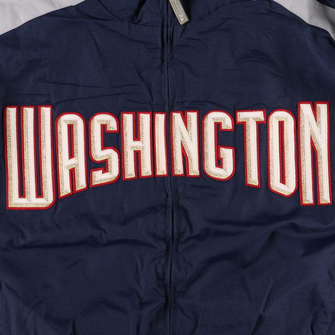 90s-00'S Majestic MLB Washington Nationals Padded Puffer Jacket, Men's Size L Nylon navy blue type Vintage Second Hand