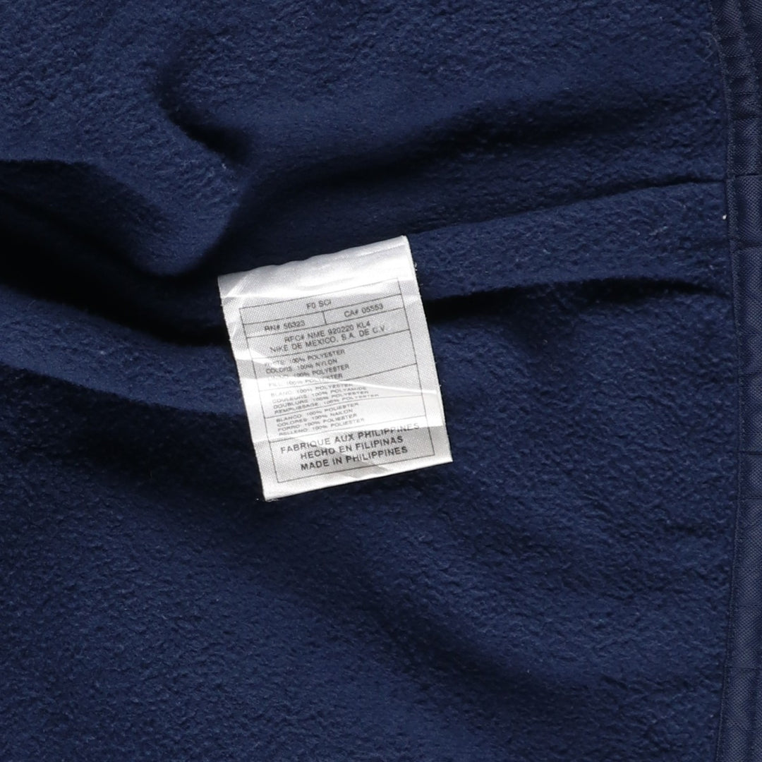 2000'S Nike padded puffer jacket, men's size L Nylon navy blue type Vintage Second Hand