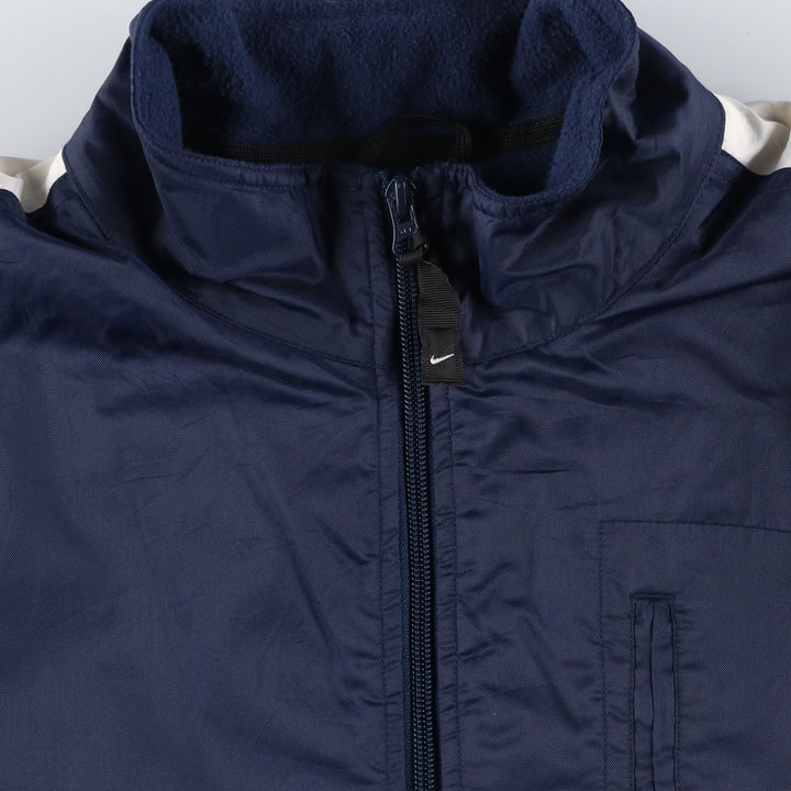 2000'S Nike padded puffer jacket, men's size L Nylon navy blue type Vintage Second Hand