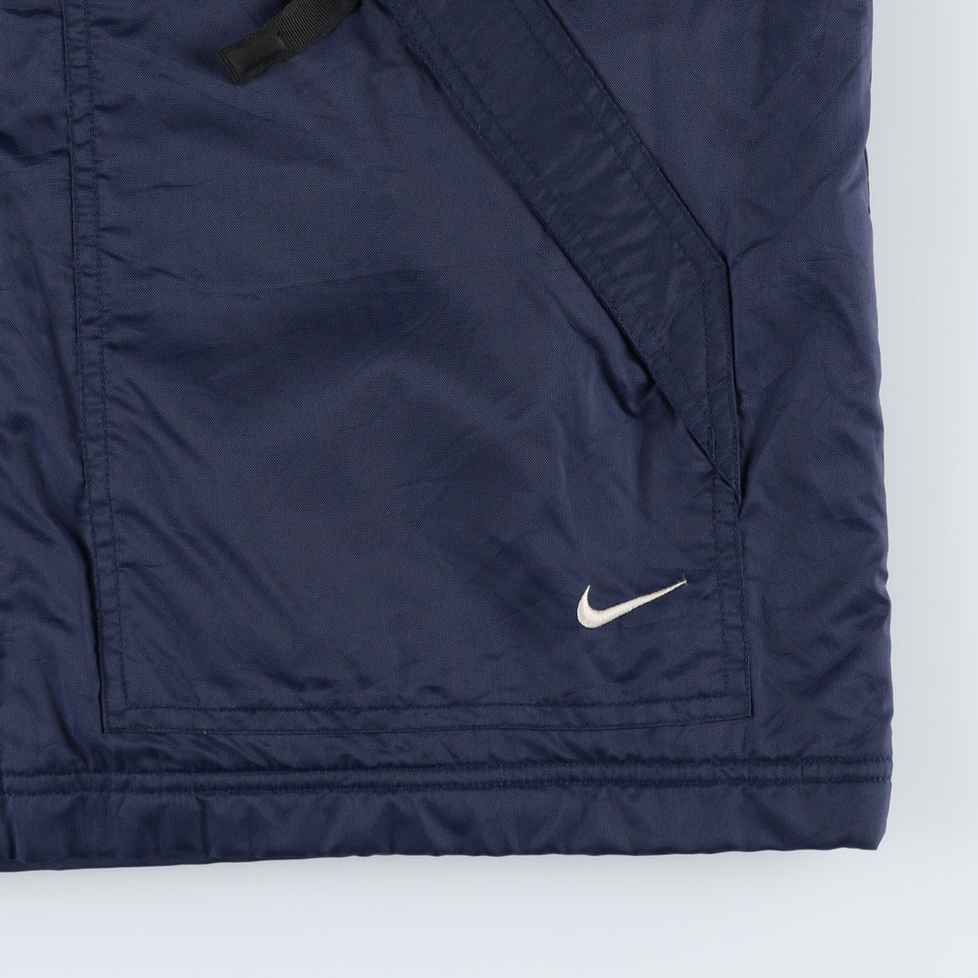 2000'S Nike padded puffer jacket, men's size L Nylon navy blue type Vintage Second Hand