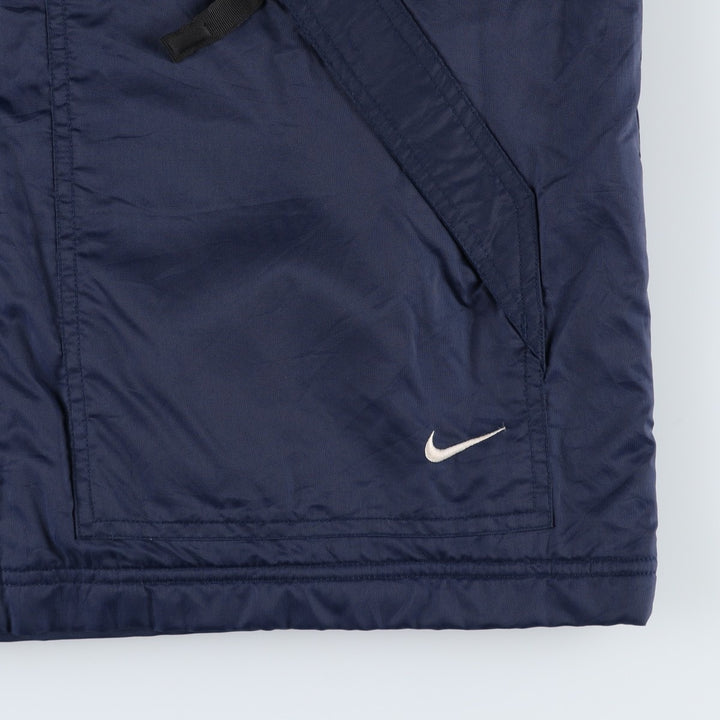 2000'S Nike padded puffer jacket, men's size L Nylon navy blue type Vintage Second Hand