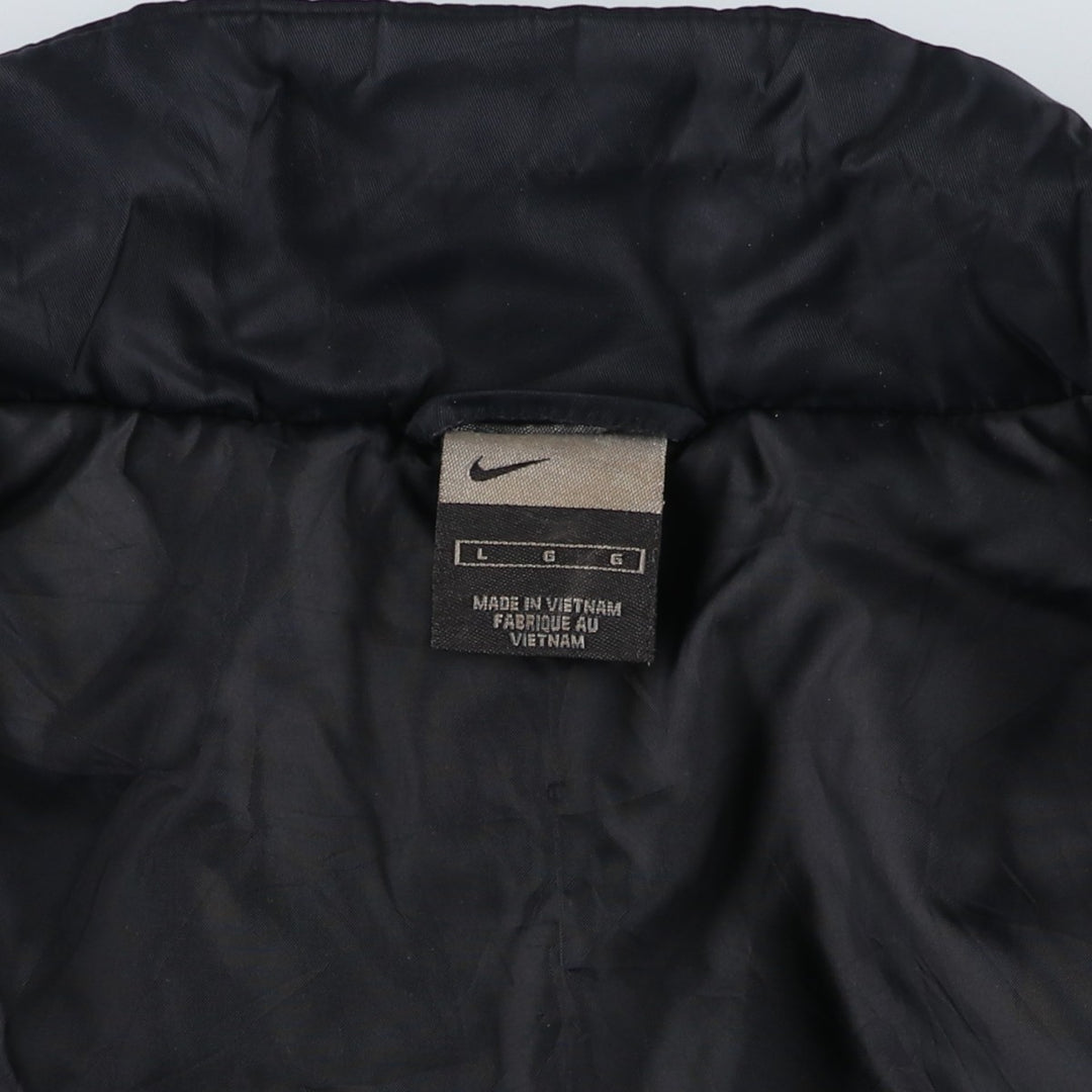 2000'S Nike padded puffer jacket, men's size L Nylon black type Vintage Second Hand