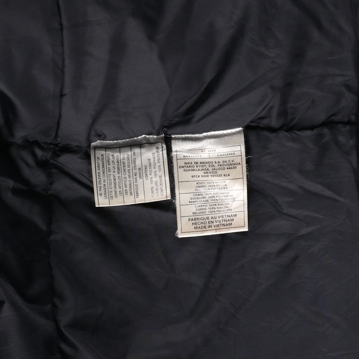 2000'S Nike padded puffer jacket, men's size L Nylon black type Vintage Second Hand