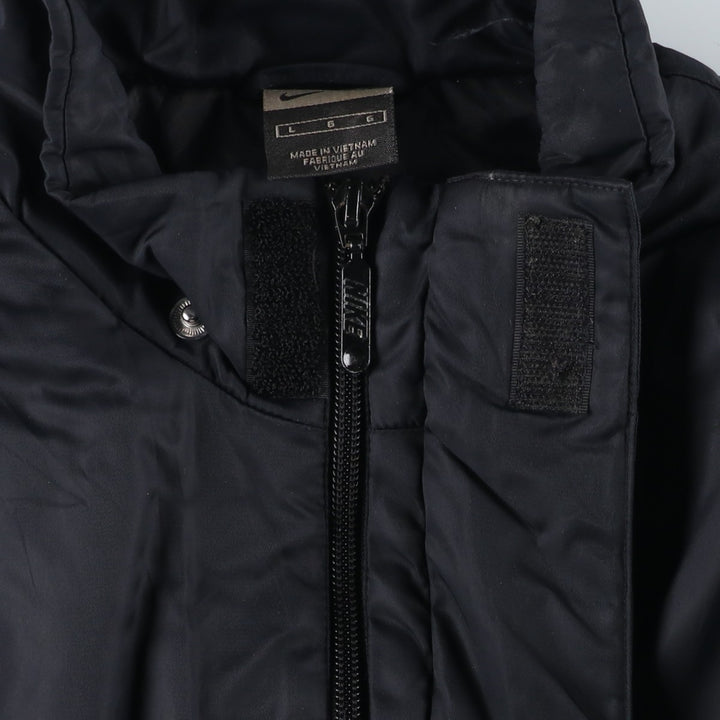 2000'S Nike padded puffer jacket, men's size L Nylon black type Vintage Second Hand