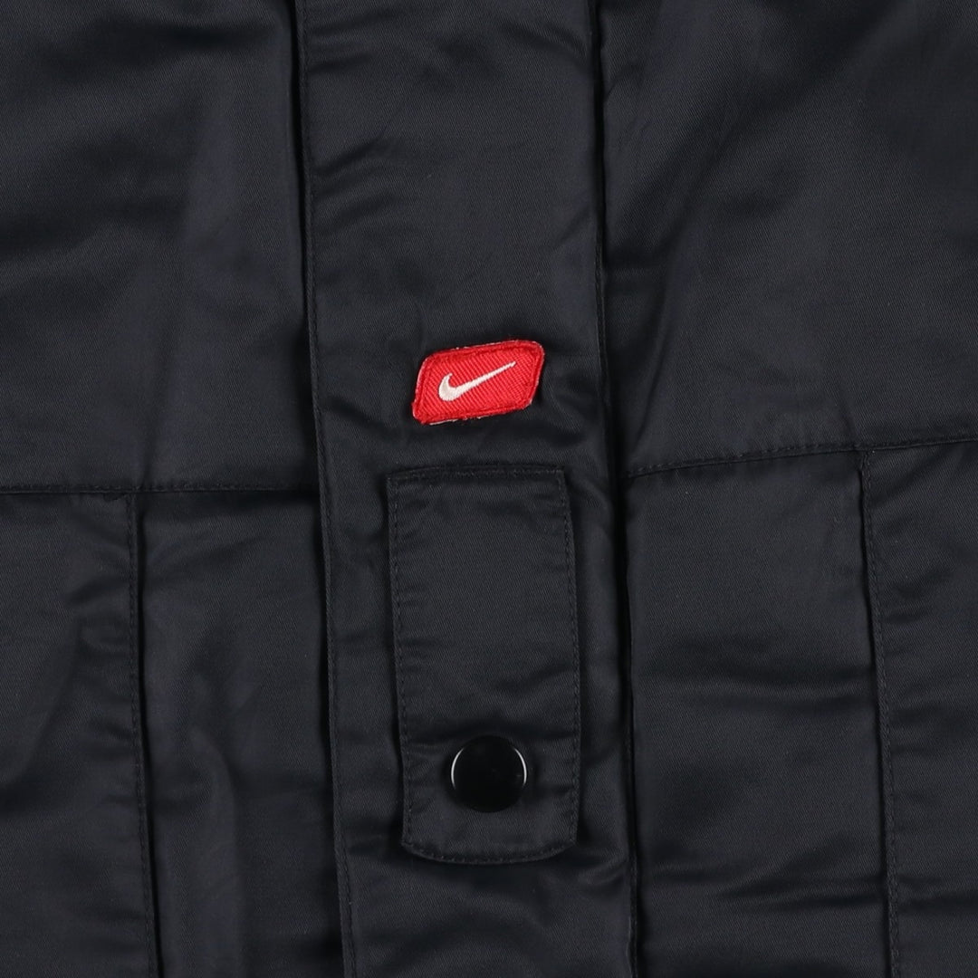 2000'S Nike padded puffer jacket, men's size L Nylon black type Vintage Second Hand