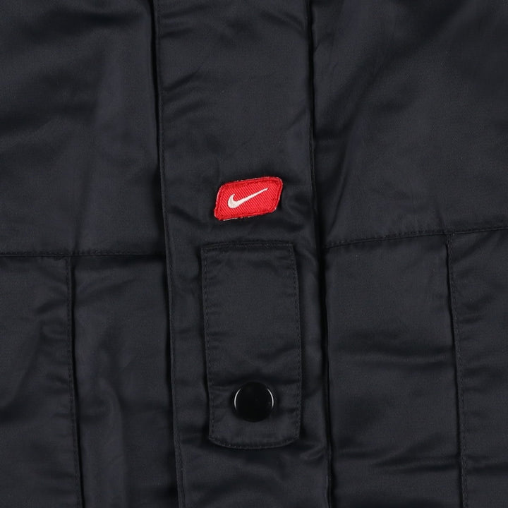 2000'S Nike padded puffer jacket, men's size L Nylon black type Vintage Second Hand