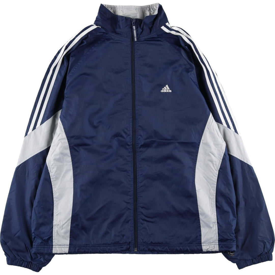00'S Adidas nylon jacket, men's size L Nylon navy blue type Vintage Second Hand