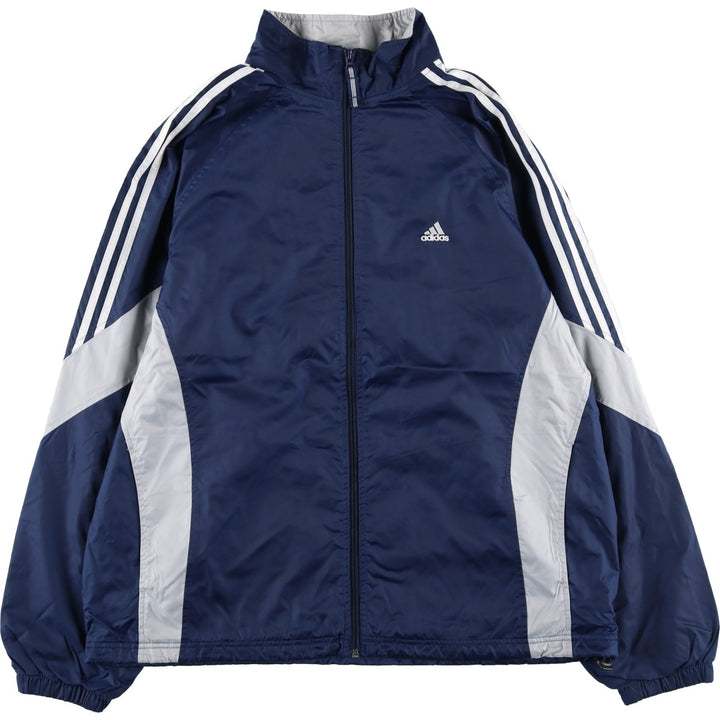 00'S Adidas nylon jacket, men's size L Nylon navy blue type Vintage Second Hand