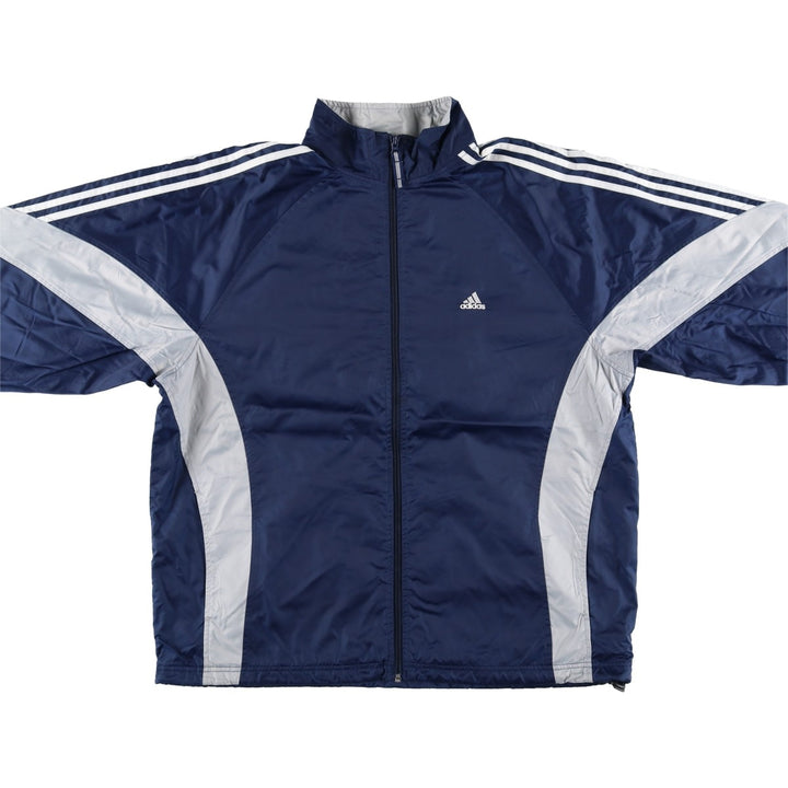 00'S Adidas nylon jacket, men's size L Nylon navy blue type Vintage Second Hand