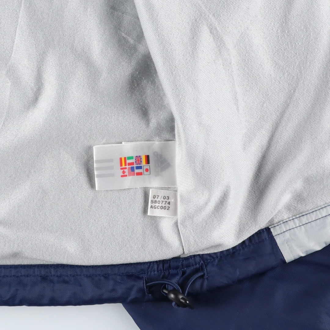 00'S Adidas nylon jacket, men's size L Nylon navy blue type Vintage Second Hand